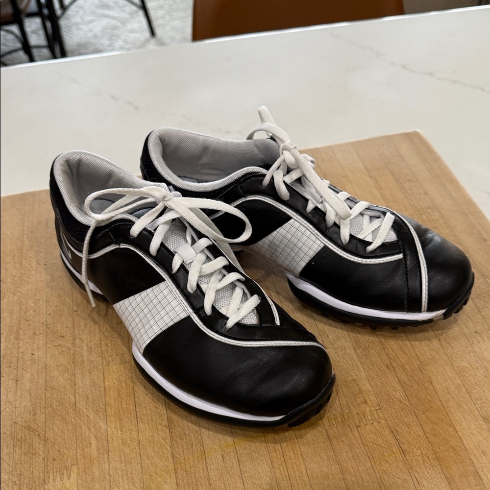 Black and White Nike Golf Shoes